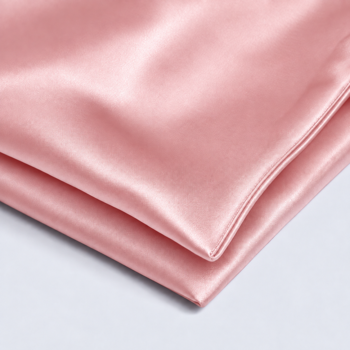 Seide Kissenbezug – Rosa, Nahaufnahme
