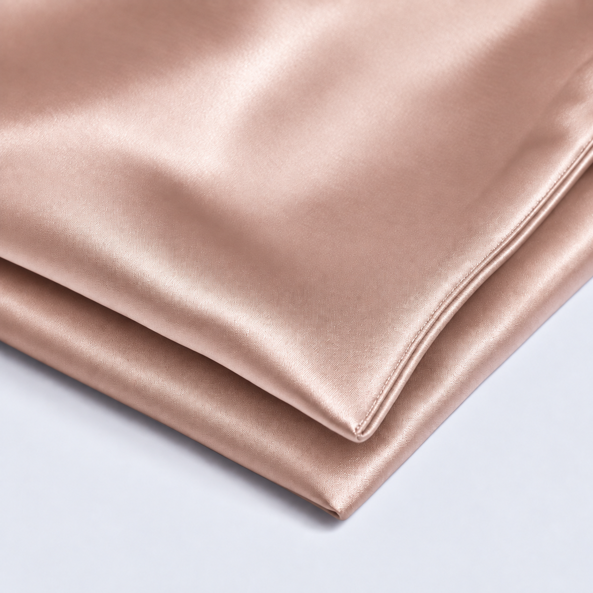 Seide Kissenbezug – Roségold, Nahaufnahme